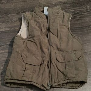 Toddler Boys Olive Green Puffer Vest